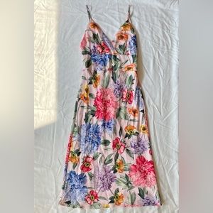 Floral Satin Cocktail Dress